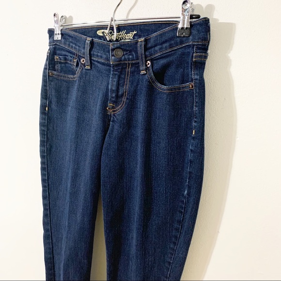 Old Navy The Sweetheart Skinny Denim Jeans Dark Indigo Wash Regular Fit Size 2 - Picture 2 of 9